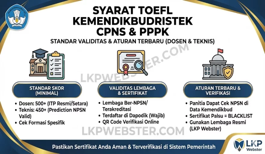 Syarat Sertifikat TOEFL Kemendikbudristek PPPK & CPNS