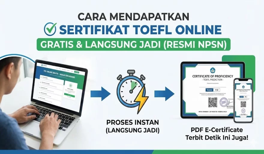 Cara Mendapatkan Sertifikat TOEFL Online