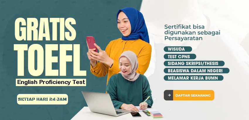 Tes TOEFL Online Gratis Bersertifikat
